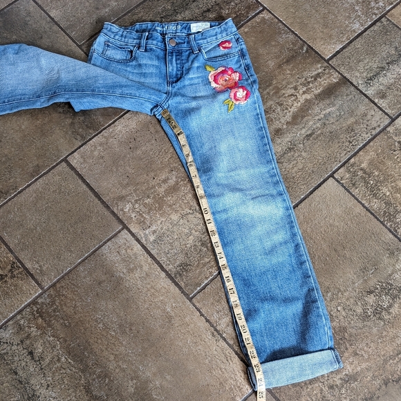 Gapkids 1969 Jeans Girls  Embroidered Straight Leg Size 12 Blue - Picture 8 of 16